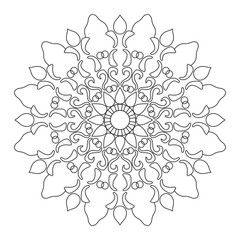 Mandala Coloring Pages for Adults. round lace ornament