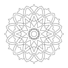 Mandala Coloring Pages for Adults. abstract floral pattern