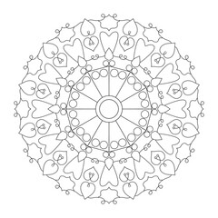 Mandala Coloring Pages for Adults. mandala round ornament