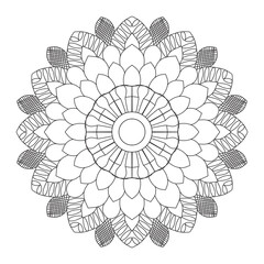 Mandala Coloring Pages for Adults. abstract floral background