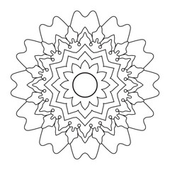 Mandala Coloring Pages for Adults. round lace ornament