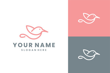 bird logo with line art, reference logo
