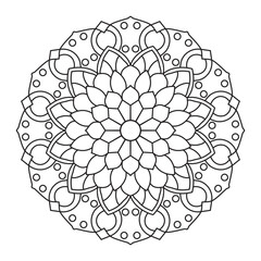 Mandala Coloring Pages for Adults. round lace pattern