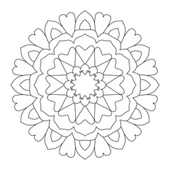 Mandala Coloring Pages for Adults. abstract floral background