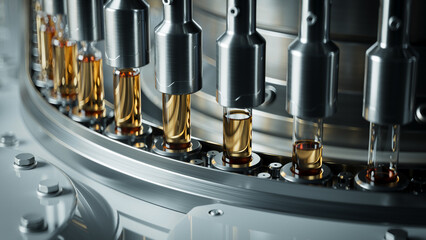 High-Tech Pharmaceutical Manufacturing Line in Operation