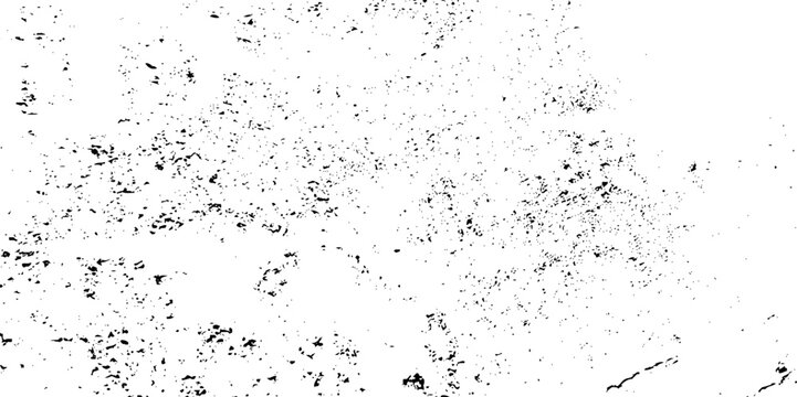 Distress urban overlay spotted concrete grain surface grainy noise rust wall grunge black splatter and white background. damaged chalk crack rough ink wall texture.	