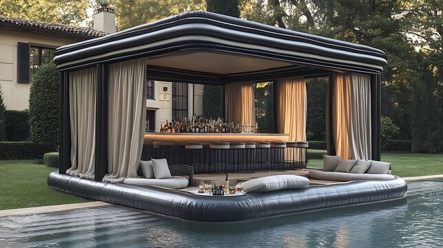 Premium inflatable bar summer vibe wallpaper