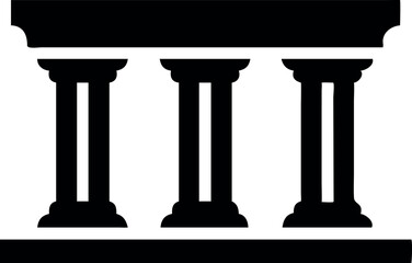 Greek Columns Architecture vector art illustration.