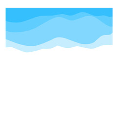 Abstract Blue Water Wave Graphic Design 