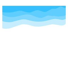 Abstract Blue Water Wave Graphic Design 
