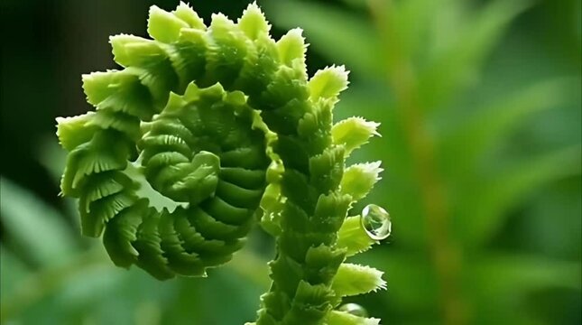 Time-lapse of a fern unfurling its delicate fronds
