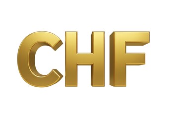 3d golden number one on white