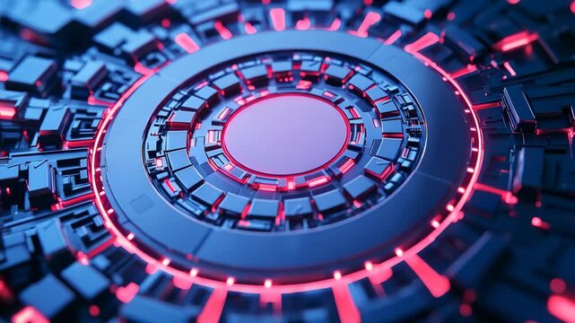 Cybernetic Core: a futuristic illustration of a pulsating cybernetic core, showcasing intricate details and a vibrant, dynamic aesthetic. The image depicts a fusion of technology and energy. 
