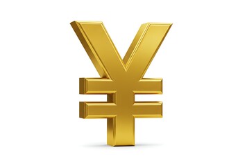 Obraz premium Golden yen symbol