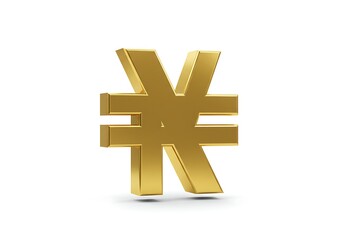 Fototapeta premium Golden yen symbol