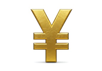 Obraz premium Golden yen symbol