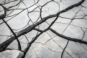 Cracked Earth Texture Grey Stone Dry Land Surface Background