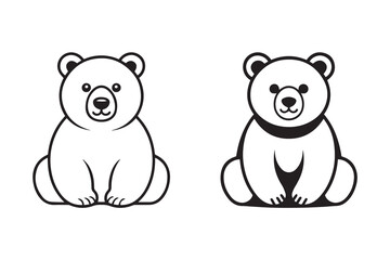 cute bear illustration vector