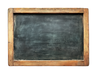 Educational chalkboard for classroom learning environment isolated on transparent background