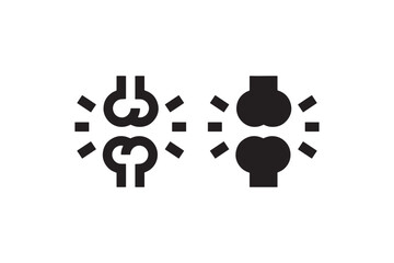 Light bulb icon with rays of light Vector