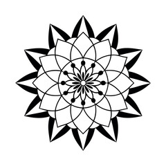 Elegant Geometric Mandala Flower Design