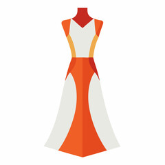 vector illustration of a red dress