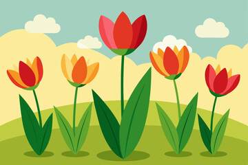 tulips in the garden