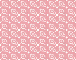 Seamless vector pattern with abstract dots. Subtle geometric texture. Pink abstract background. Repeating design and suitable for wallpaper, decoration, background, paper fabric, etc.