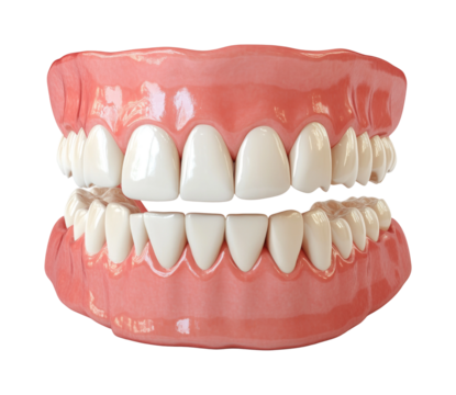 Clinic dental model focused educational tool for health awareness isolated on transparent background