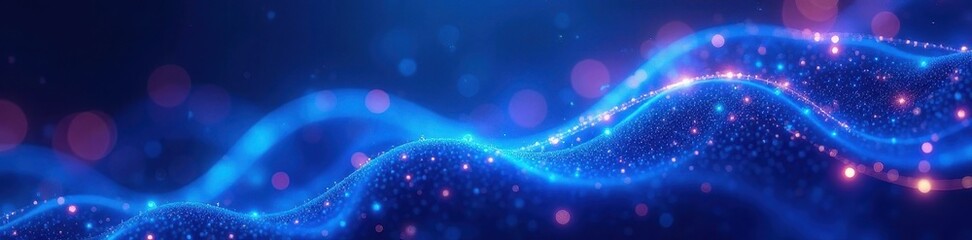 Abstract blue neon glowing texture, vibrant energy , cosmic, design