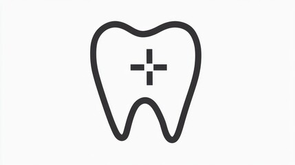 Obraz premium Dental care icon, health symbol, simple graphic