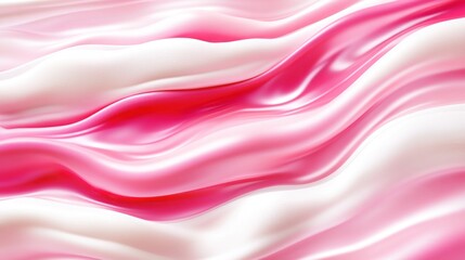 Fototapeta premium Flowing pink and white abstract textile design.