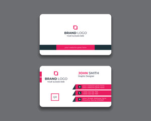 imple business card design template. A clean and professional business card design template, visiting card.
