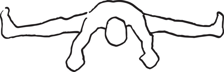 yoga-pose-Upavistha Konasana, Wide-Angle Seated Forward Bend-illustration