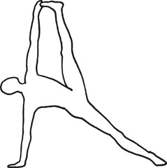 Obraz premium yoga-pose-Vasisthasana-Side Plank-illustration