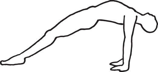 yoga-pose-Purvottanasana-Upward Plank,-illustration