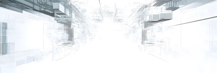 Obraz premium Abstract City: Exploring Futuristic Architecture