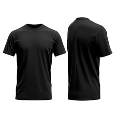 A black shirt with a white collar and a white stripe