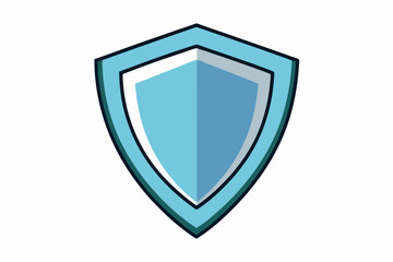 A geometric shield-like shape with clean lines