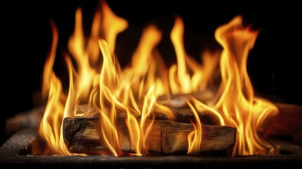 Dramatic image of black flames emphasizin-4 - flames sinister orange