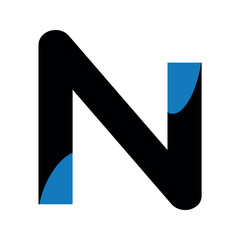 N letter icon Logo alphabet vector design.	