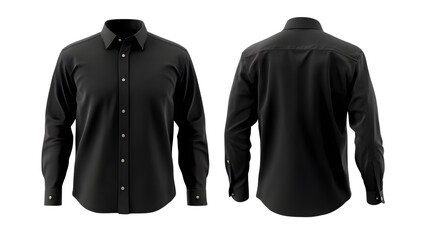Professional Classic Black Button Down Shirt Mockup for Fashion Designers