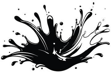 Water splash vector icon .Black vector icon isolated on white background water splash.