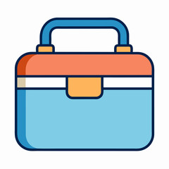 lunch box icon on white background	