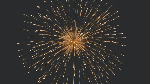 Vibrant fireworks burst celebration animated overlay, transparent 4K video, alpha channel, ProRes 4444
