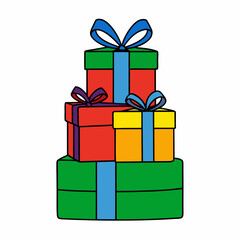 Obraz premium gift boxes isolated on white background