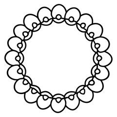 Chic Heart Garland Line Art
