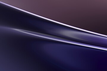 Abstract fluid motion in dark curves. 3d render