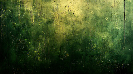 Distressed surface with mottled green and yellow tones evoking a sense of aged textured decay Darker hues blend towards the bottom.