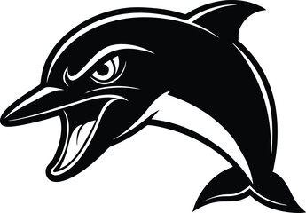 cute jumping dolphin silhouette vector icon, vector illustration of a cartoon whale, vector illustration of a cartoon dolphin, vector illustration of a dolphin.